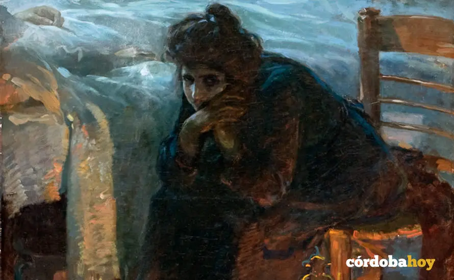 Detalle de Horas de angustia, de Julio Romero de Torres