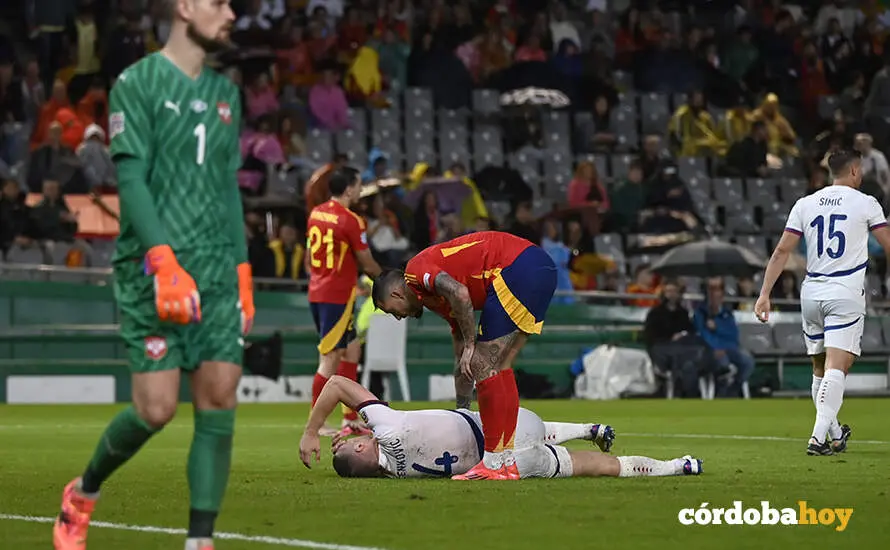 Partido Espa&ntilde;a-Serbia en El Arc&aacute;ngel FOTO JM AYALA