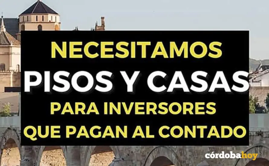 Detalle del anuncio en Instagram de compra de viviendas en C&oacute;rdoba y alrededores FOTO NODO CORDUBA