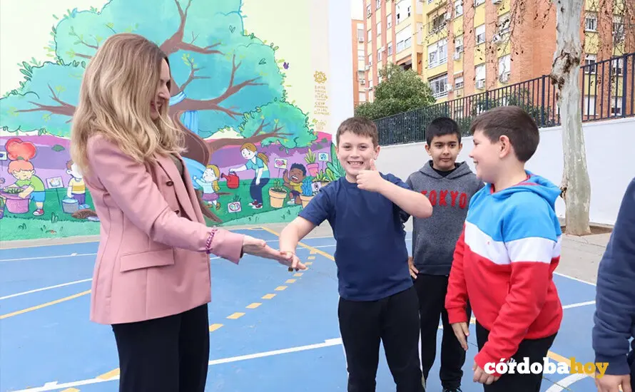 Narci Ruiz en el colegio Condesa de las Quemadas FOTO AYUNTAMIENTO