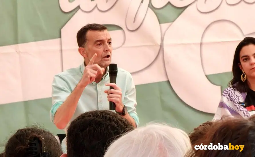 El coordinador federal de Izquierda Unida (IU), Antonio Ma&iacute;llo, en la 25 Fiesta del Partido Comunista de Andaluc&iacute;a, en una imagen de archivo FOTO PCA