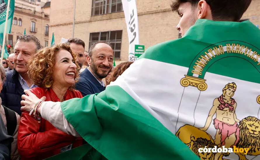 La ministra de Hacienda y secretaria general del PSOE-A, Mar&iacute;a Jes&uacute;s Montero, en Sevilla FOTO PSOE
