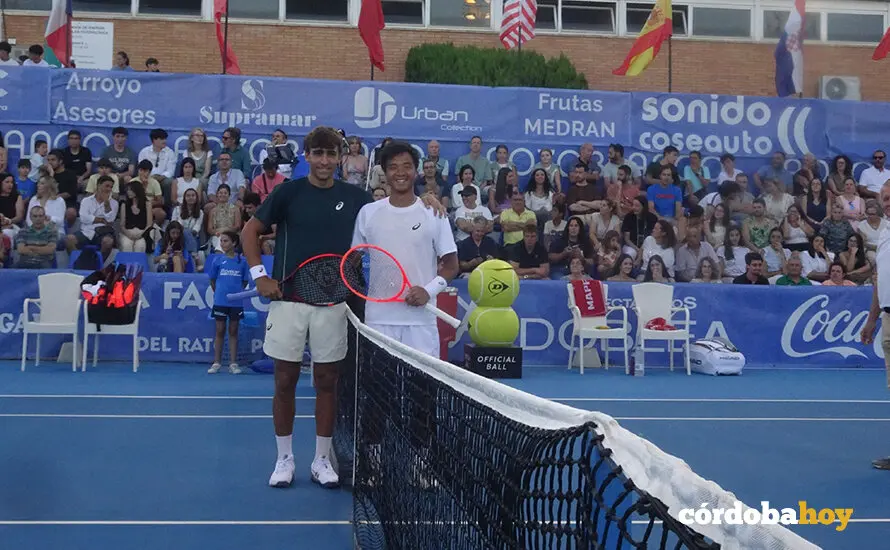 Daniel M&eacute;rida y Fajing Sun en la final del ATP Pozoblanco