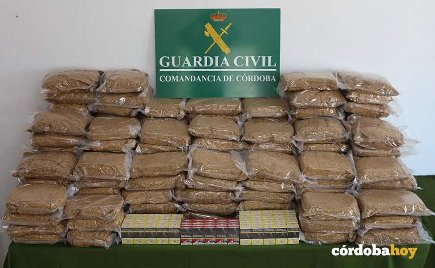 Picadura de tabaco incautada en el operativo de la Guardia Civil FOTO GUARDIA CIVIL