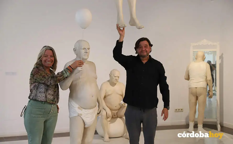 Jos&eacute; Manuel Belmonte e Isabel Alb&aacute;s en la mayor retrospectiva dedicada hasta la fecha al escultor cordob&eacute;s, en Madrid FOTO AYUNTAMIENTO DE C&Oacute;RDOBA