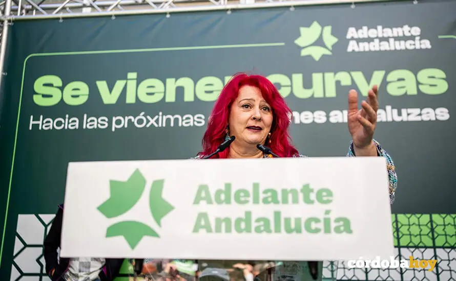 La candidata de Adelante Andaluc&iacute;a por la provincia de C&oacute;rdoba, Mariv&iacute; Serrano FOTO ADELANTE
