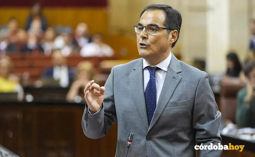 Imagen de archivo del consejero de Justicia, Administraci&oacute;n Local y Funci&oacute;n P&uacute;blica de la Junta de Andaluc&iacute;a, Jos&eacute; Antonio Nieto, en el Pleno del Parlamento FOTO JOAQU&Iacute;N CORCHERO / PARLAMENTO DE ANDALUC&Iacute;A