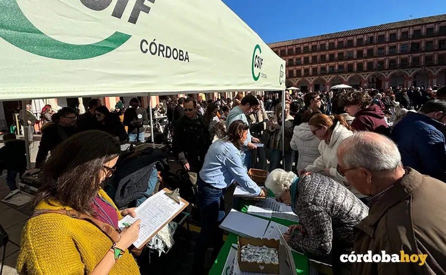 Carpa del CSIF en la Fiesta de la M&uacute;sica de la Plaza de La&nbsp;Corredera FOTO CSIF