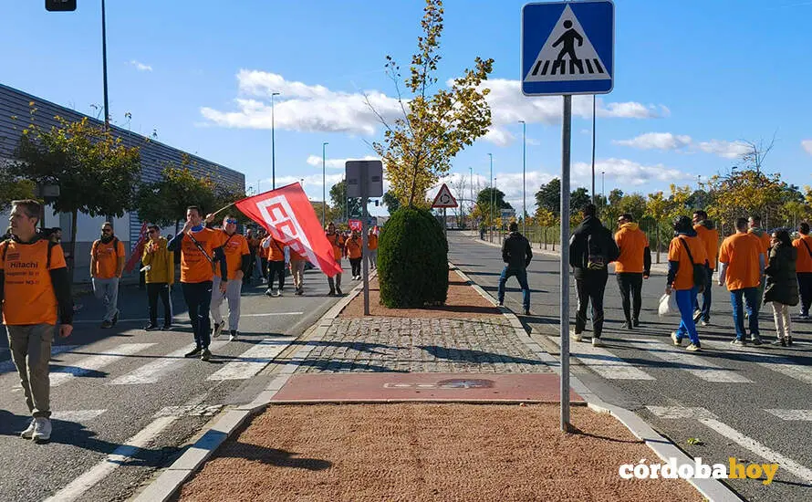Movilizaci&oacute;n en el entorno de la f&aacute;brica deHitachi Energy de C&oacute;rdoba en la cuarta jornada de huelga FOTO CCOO