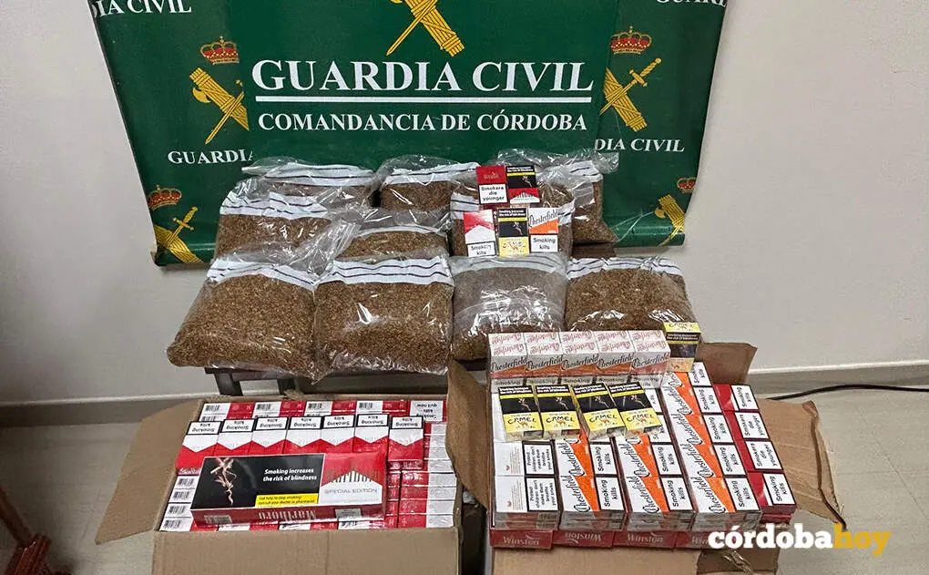 Material incautado por la Guardia civil en Montilla FOTO GUARDIA CIVIL