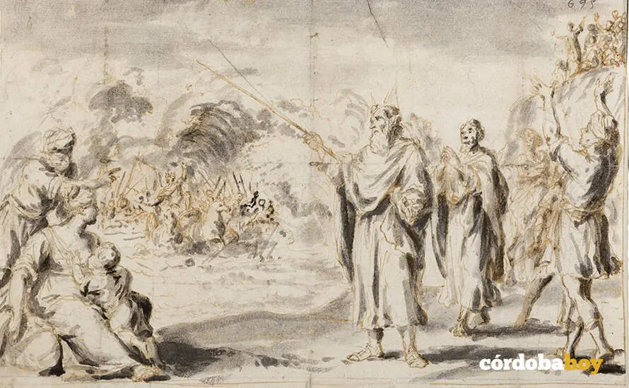 Uno de los dibujos de Lucas Vald&eacute;s expuestos en el Museo de Bellas Artes FOTO MUSEO DE BELLAS ARTES - Archivo