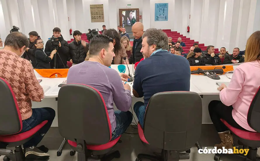Rueda de prensa de CCOO hoy sobre la situaci&oacute;n en Hitachi Energy de C&oacute;rdoba FOTO CCOO