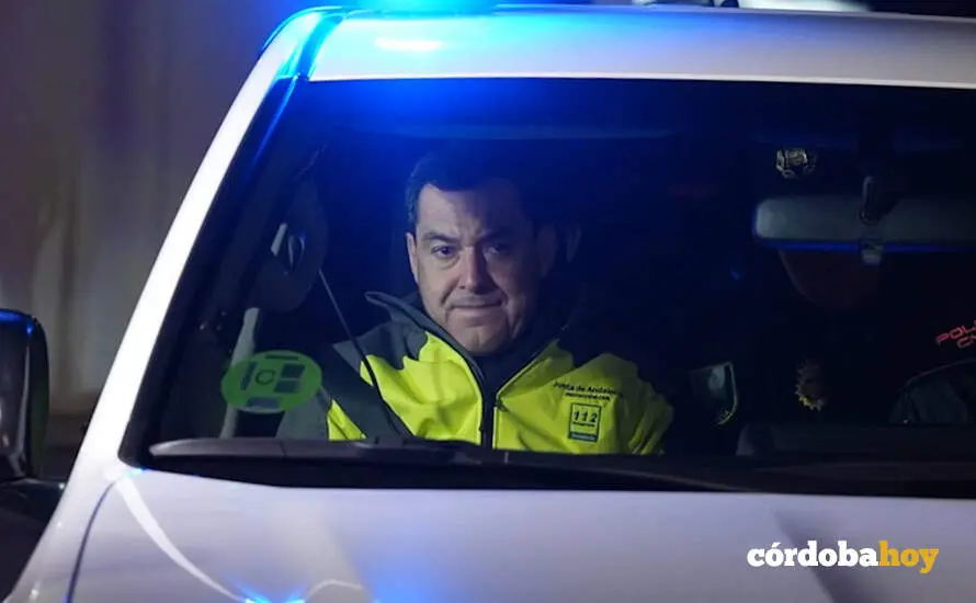 Llegada de Juanma Moreno al lugar del accidente FOTO YOLANDA PEDROSA