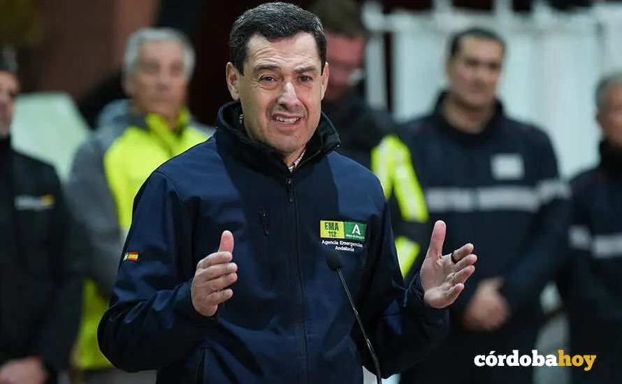 Juanma Moreno comparece tras el rescate de los dos &uacute;ltimos cuerpos del accidente FOTO FRANCISCO J. OLMO / EUROPA PRESS