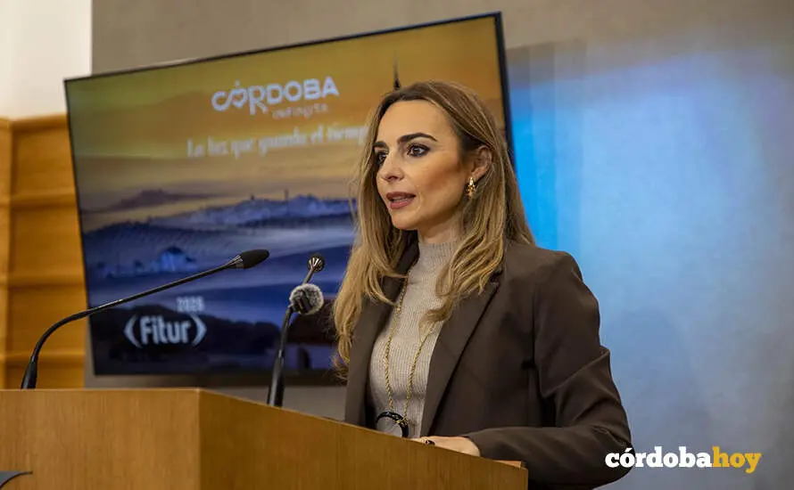La presidenta del Patronato Provincial de Turismo, Narci Ruiz, en el balance de Fitur 2026 FOTO DIPUTACI&Oacute;N DE C&Oacute;RDOBA