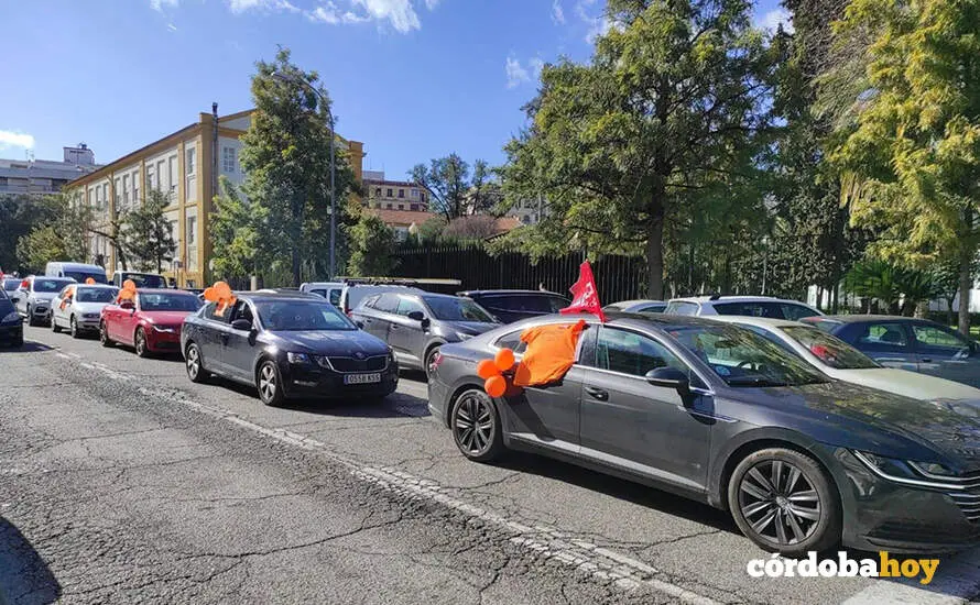 Caravana de protesta de los trabajadores de Hitachi Energy en C&oacute;rdoba FOTO EUROPA PRESS