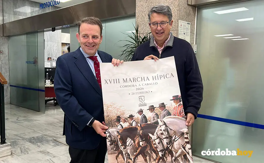 Juli&aacute;n Urbano y Rafael Blanco presentan el cartel de la Marcha H&iacute;pica FOTO C&Oacute;RDOBA ECUESTRE