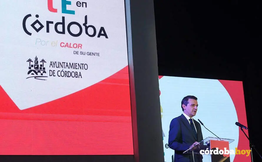 Jos&eacute; Mar&iacute;a Bellido en la presentaci&oacute;n en Madrid de la campa&ntilde;a 'Qu&eacute;date en C&oacute;rdoba' FOTO AYUNTAMIENTO DE C&Oacute;RDOBA
