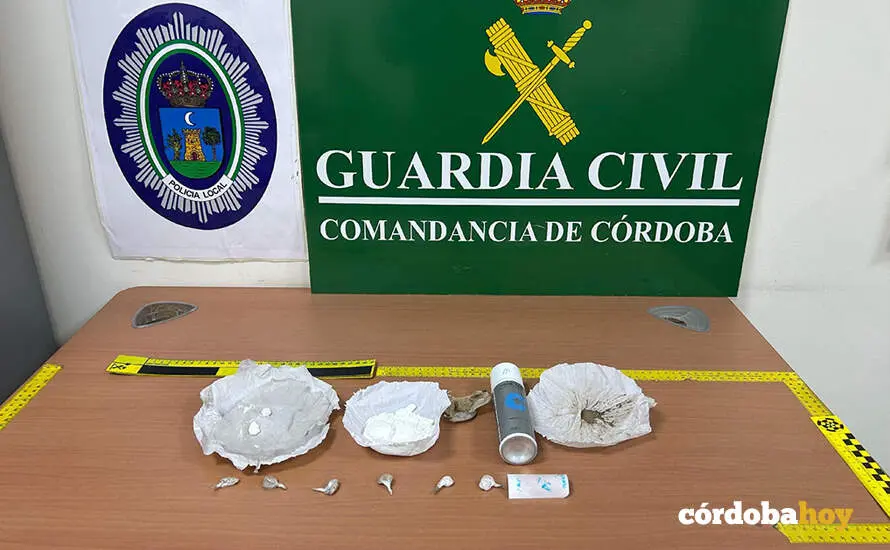 La droga incautada por la Guardia Civil y la Polic&iacute;a Local de Montilla FOTO GUARDIA CIVIL