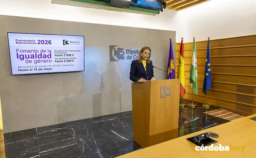 La delegada de Igualdad de la Diputaci&oacute;n Provincial, Auxiliadora Moreno FOTO DIPUTACI&Oacute;N DE C&Oacute;RDOBA