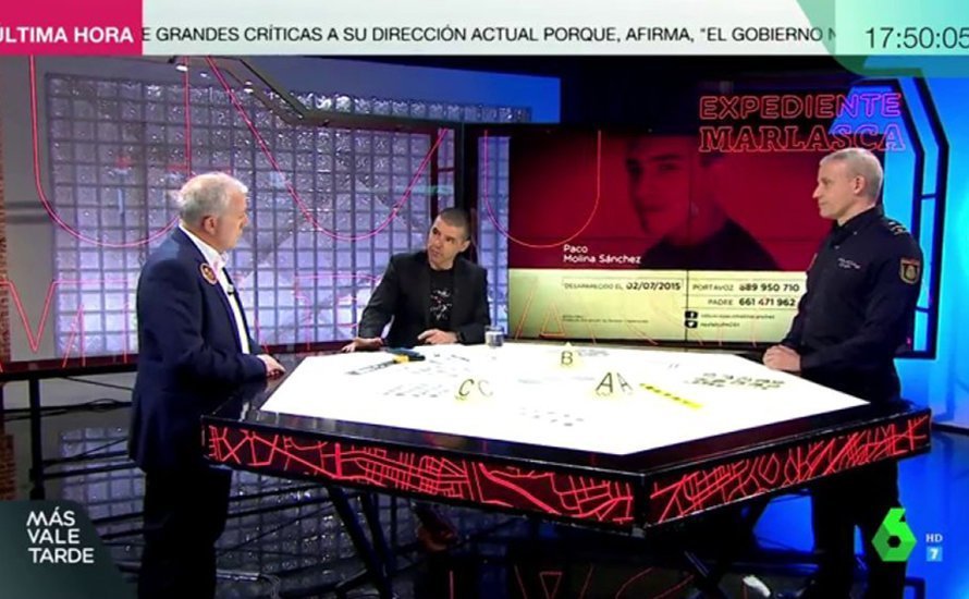 Isidro Molina, Manuel Marlasca y Carlos Segarra en el programa