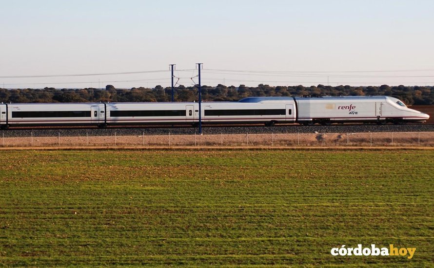 Un tren AVE a su paso por la provincia de Córdoba