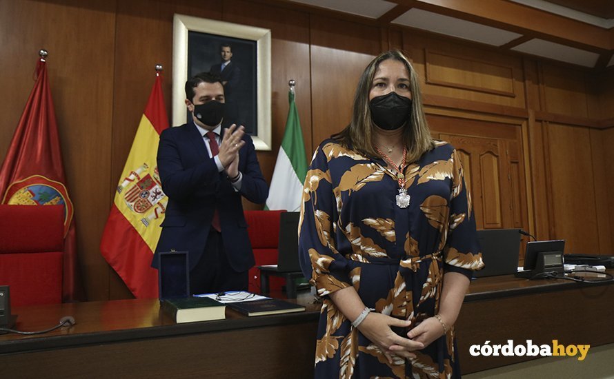 María Luisa Gómez Calero en su toma de posesión como concejal