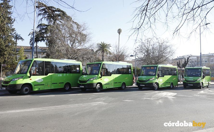 Los cuatro nuevos minibuses de Aucorsa