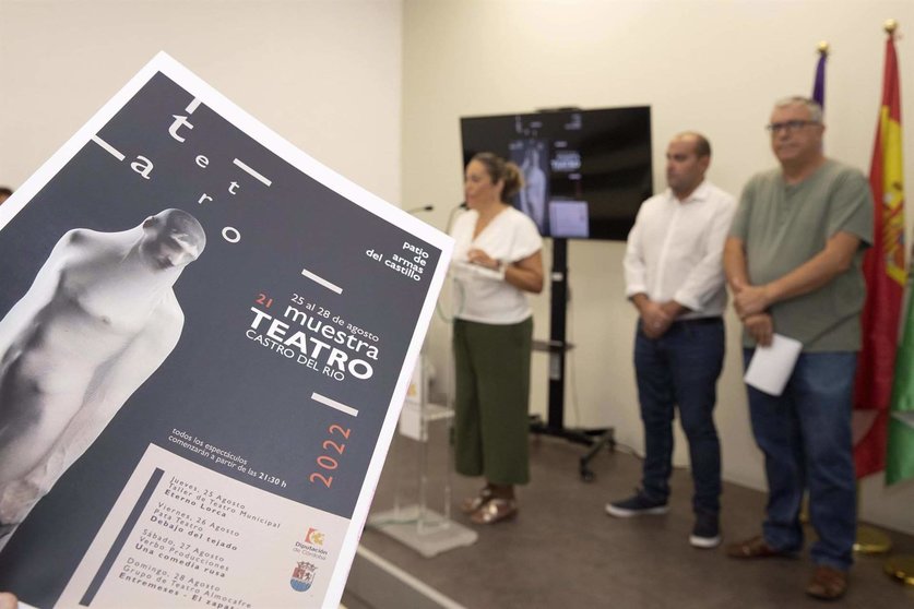 Presentación de la XXI edición de la Muestra de Teatro de Castro del Río, que cuenta con apoyo de la Diputación de Córdoba y que se desarrollará del 25 al 28 de agosto. - DIPUTACIÓN DE CÓRDOBA