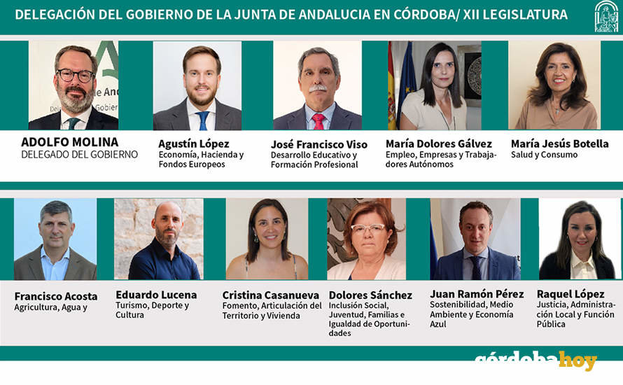 El nuevo equipo de Gobiefrno de la Junta en Córdoba