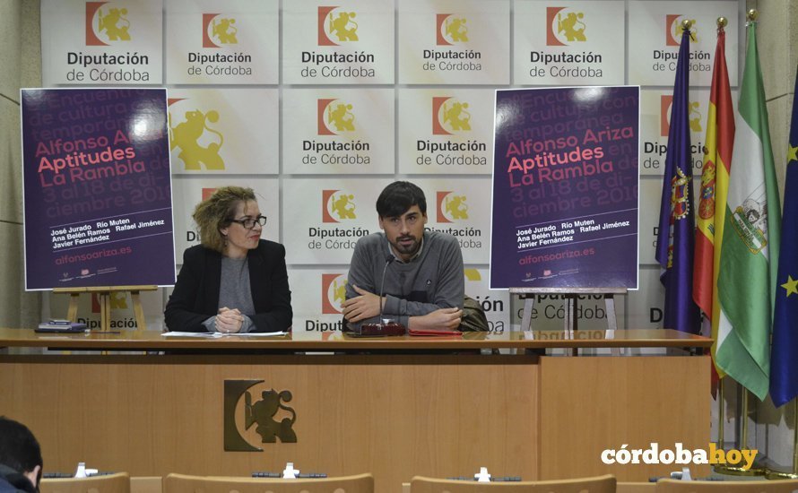 Marisan Ruz, delegada de Cultura de la Diputación, y Juan López, comisario del Encuentro