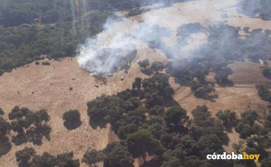 Incendio forestal en Trassierra