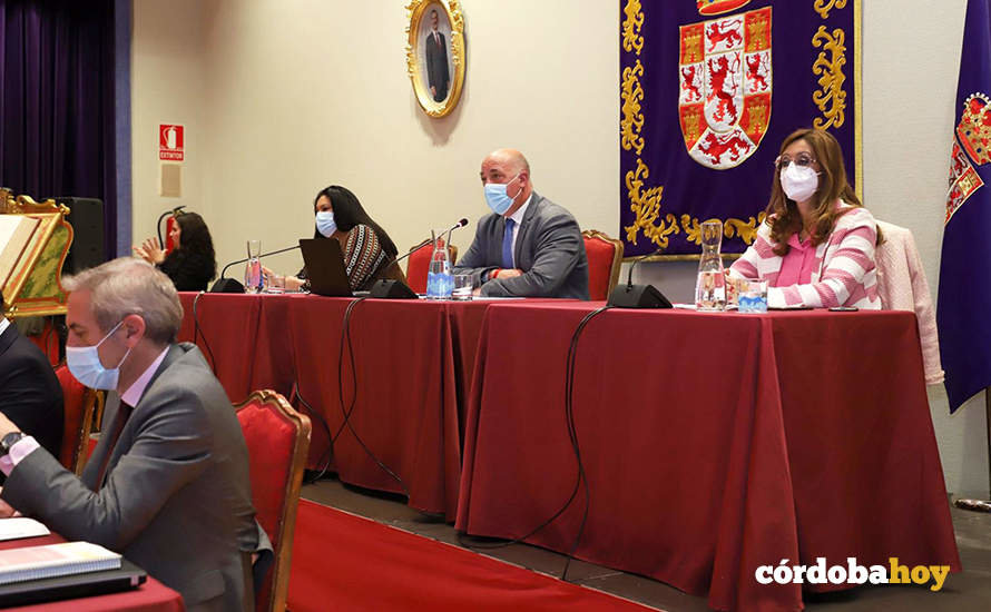 El presidente de la Diputación de Córdoba, Antonio Ruiz, durante el Pleno de la institución provincial