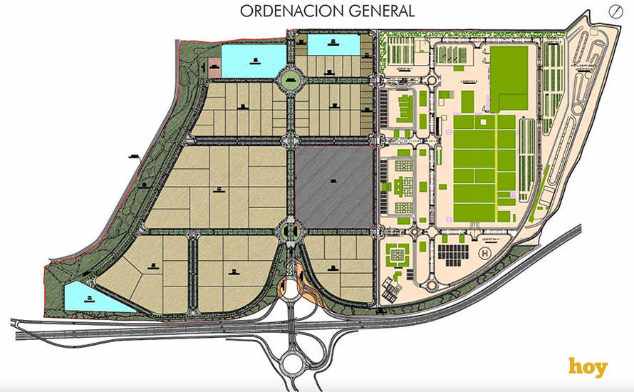 Nueva ordenación del parcelario en La Rinconada con la Base Logística Militar a la derecha