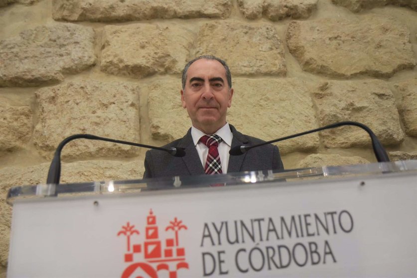 El teniente de alcalde delegado de Gestión, Infraestructuras y Medio Ambiente, Antonio Álvarez, en rueda de prensa