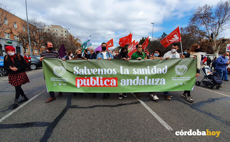 Movilización en febrero de 2022 por la sanidad pública en Córdoba