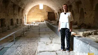 La concejala Laura Ruiz en el molino de Martos