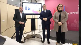Miguel &Aacute;ngel Torrico, Jos&eacute; Mar&iacute;a Bellido y Blanca Torrent, en la presentaci&oacute;n del proyecto Edilquivir, en una imagen de archivo FOTO RAFA MELLADO SENIOR