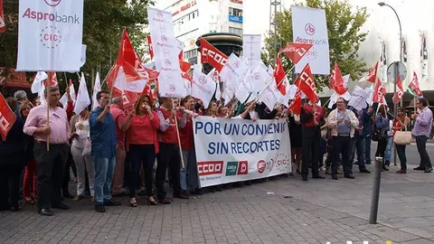 Protesta Cajasur CCOO