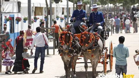 CORDOBA. 21/05/2016. FERIA DE NUESTRA SE&Ntilde;ORA DE LA SALUD 2016 EN EL ARENAL. PRIMER SABADO TARDE DE FERIA. AMBIENTE DE CABALLOS Y GITANAS. FOTO: ROLDAN SERRANO. CORDOBA HOY.