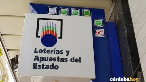 Cartel de Loter&iacute;as y Apuestas del Estado en C&oacute;rdoba, en una imagen de archivo