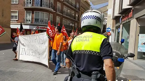 policia local manifestacion