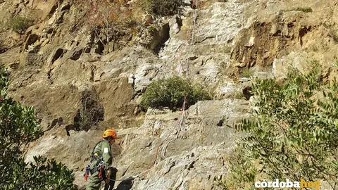 Retirada de v&iacute;as de escalada en el Parque Natural de Hornachuelos