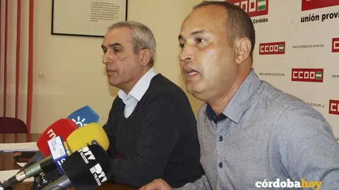 Said Faz, secretario de Migraciones de CCOO, y Rafael Rodr&iacute;guez, secretario general del sindicato