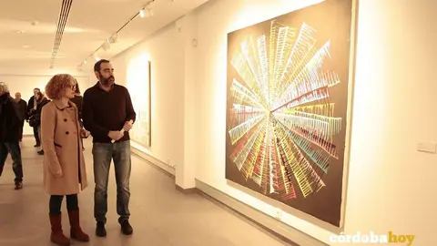 Marisa Ruz, delegada de Cultura de Diputaci&oacute;n, en la inauguraci&oacute;n de la exposici&oacute;n