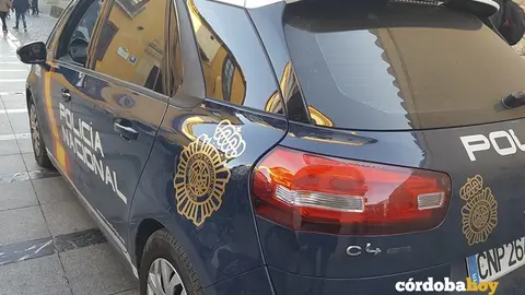 Veh&iacute;culo de la Polic&iacute;a Nacional junto a la Mequita-Catedral