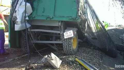 Accidente con tractor en Lucena