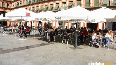 Veladores en la Plaza de La Corredera