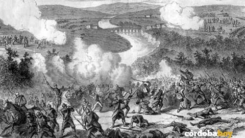 Grabado de la Batalla de Alcolea FOTO-NOTAS CORDOBESAS 