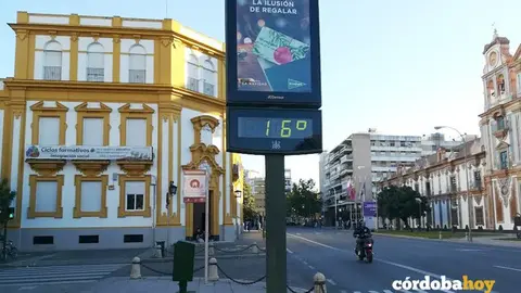 Term&oacute;metro con 16 grados
